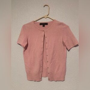 Pink Short Sleeve Cardigan